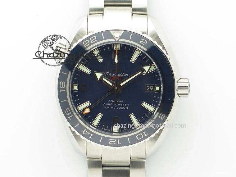 0306 Planet Ocean GMT 42mm V6F Best Edition Blue Bezel Blue Dial On SS Bracelet A ModernLook 8274